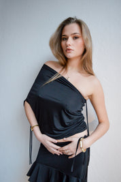 The Drape Top Black
