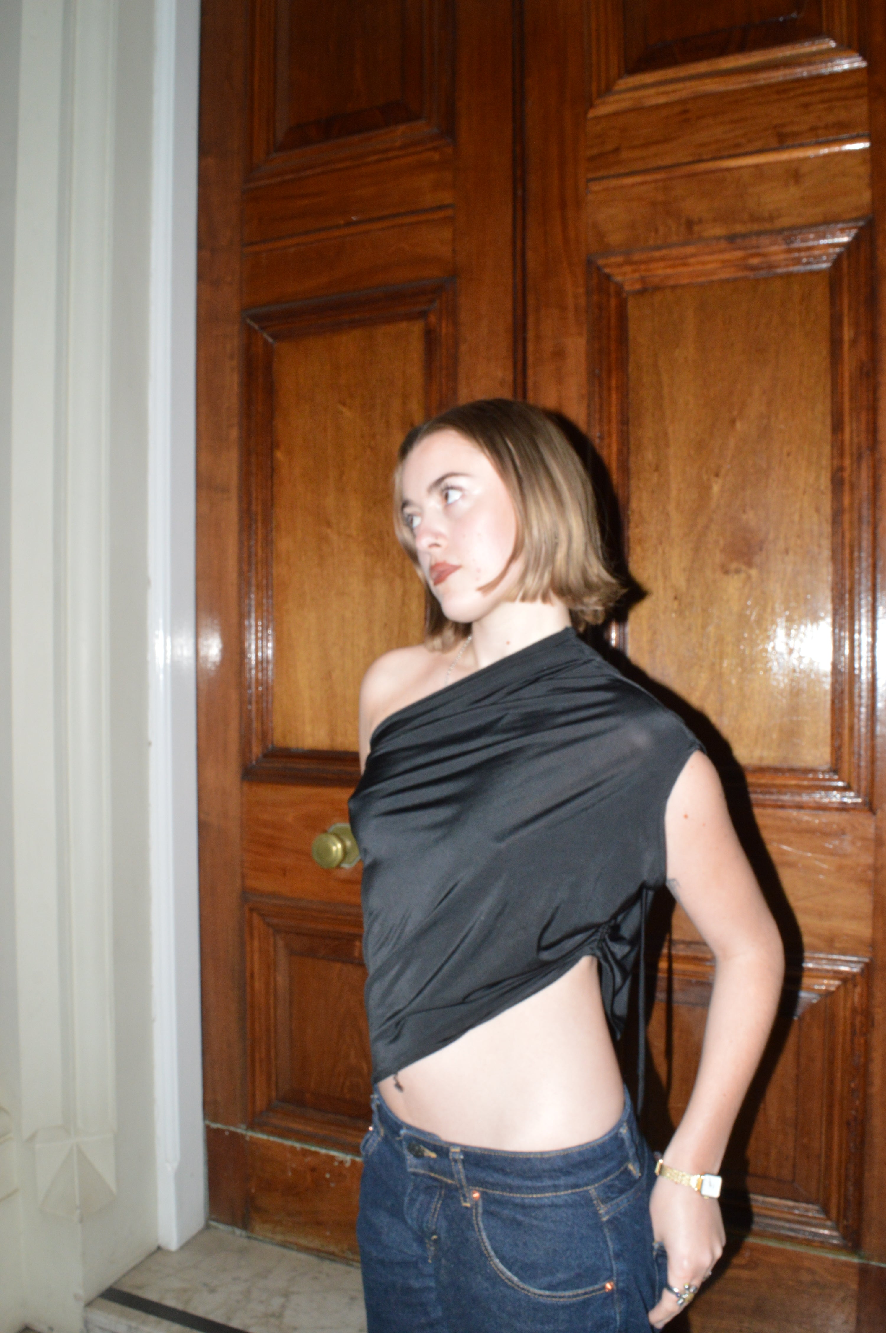 The Drape Top Black