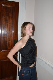 The Drape Top Black