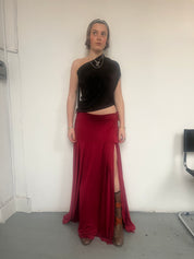 Maxi with slit red 003